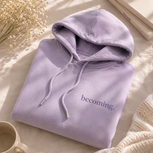 The Becoming Hoodie — Lavender Fog