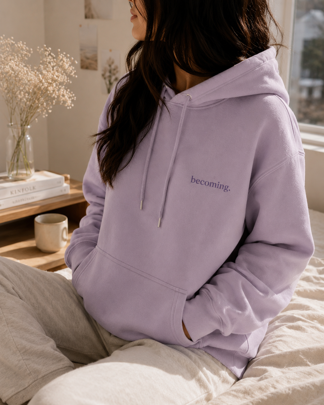 The Becoming Hoodie — Lavender Fog